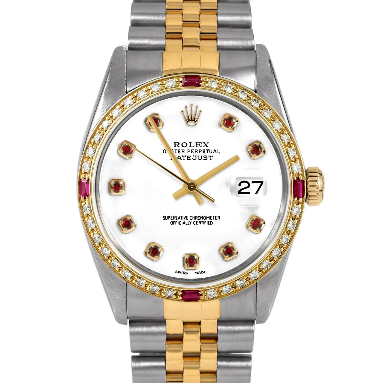 Rolex Datejust 36mm | 16013-WHT-RBY-AM-4RBY-JBL