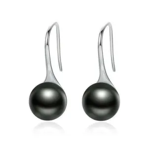 Round Pure Pearl Drop Earrings - Hannaca