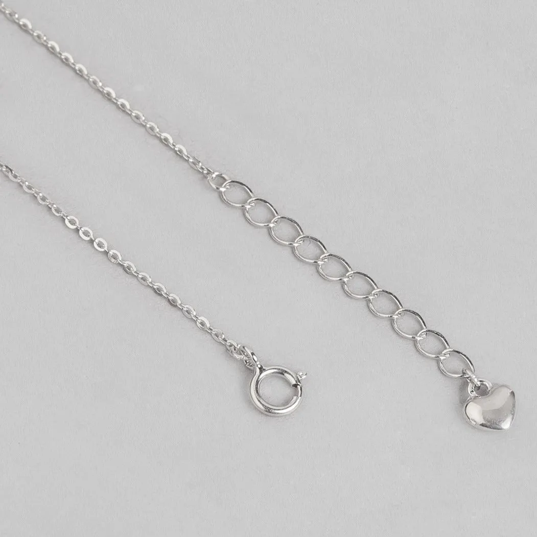 Ruby Clover Lady 925 Sterling Silver CZ Necklace