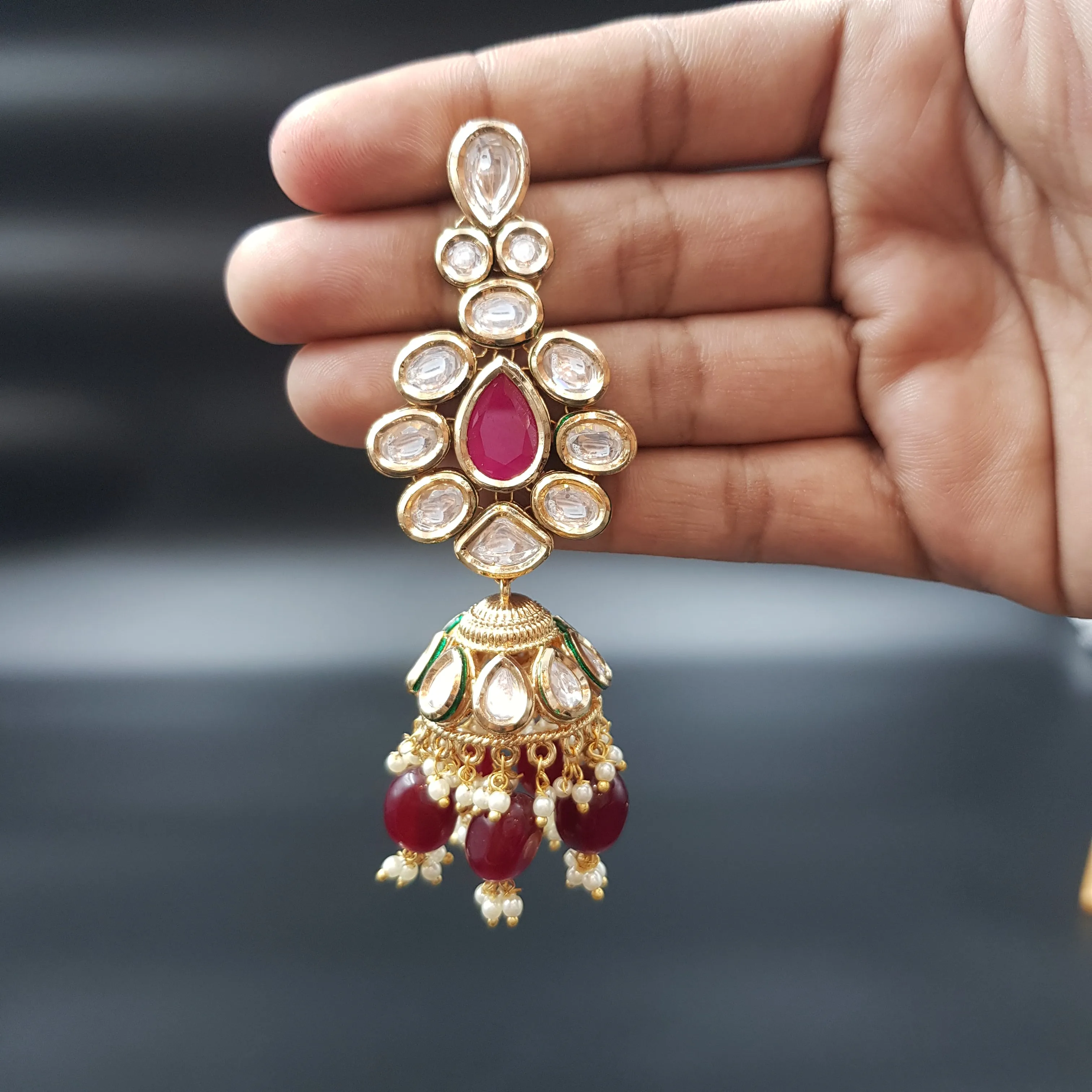 Ruby Kundan Choker Set  13963-1054