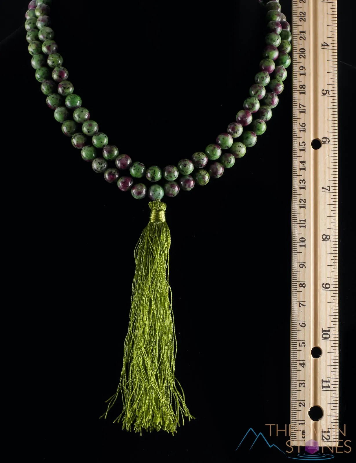 RUBY ZOISITE Crystal Necklace, Mala - Handmade Jewelry, Beaded Necklace, Healing Crystals and Stones,  E0120