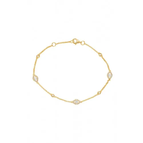 S. Kashi and Sons Diamond By The Yard Bracelet B4424YG