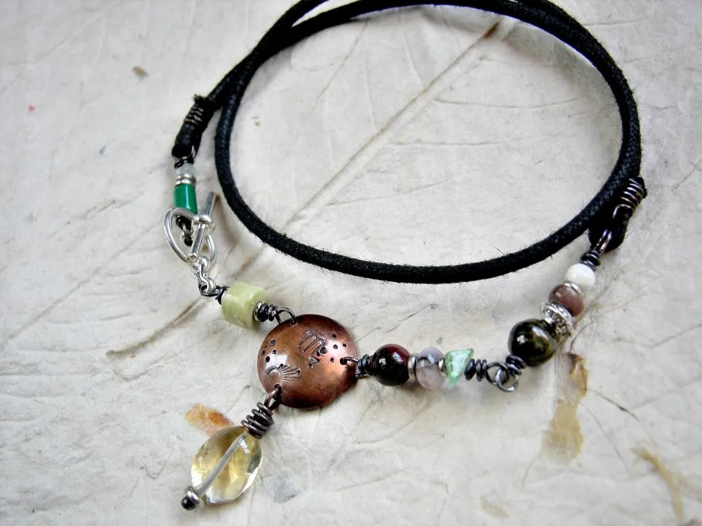 Scorpio Zodiac Necklace, Astrological Jewelry