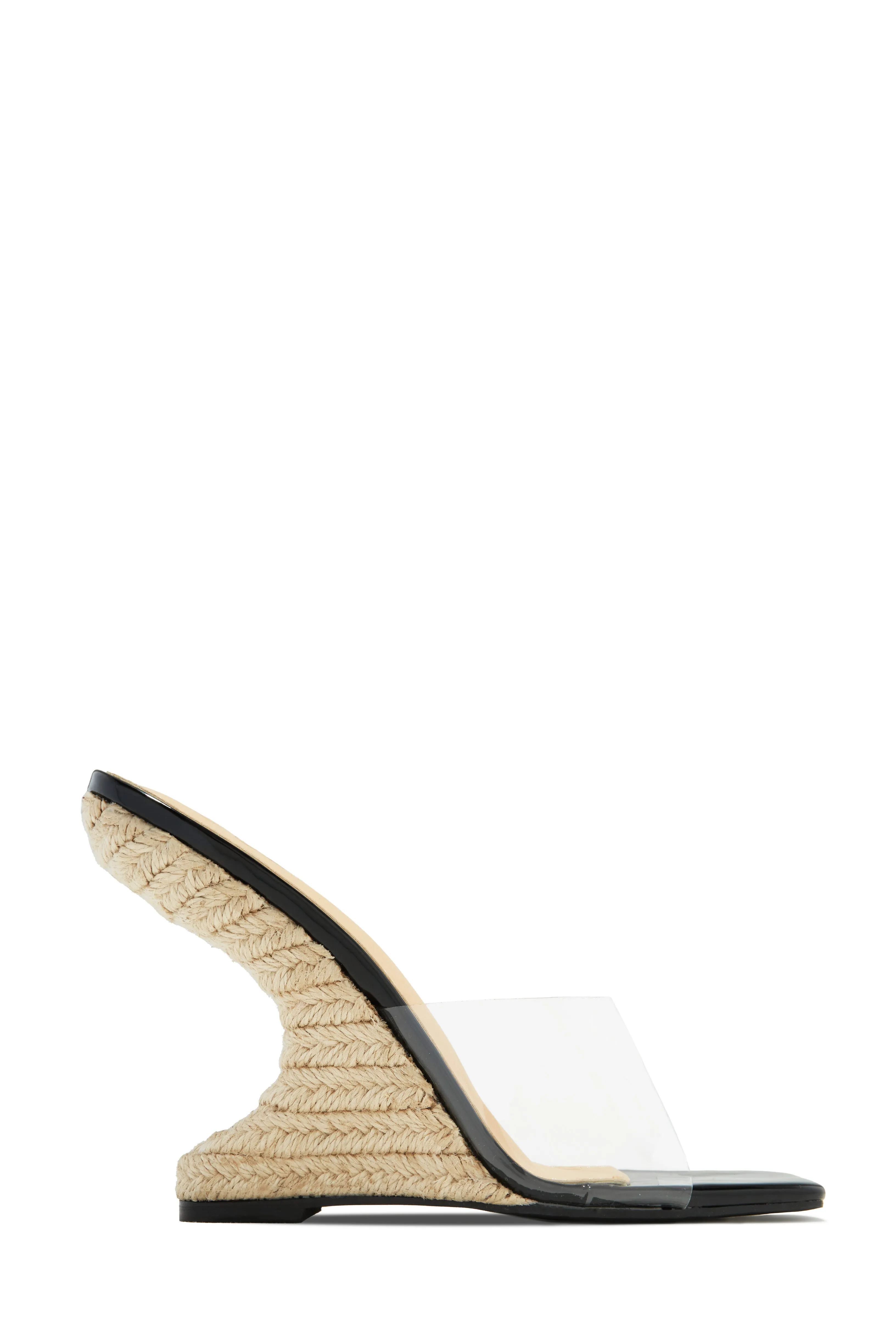 Seamara Wedge Heel Mules - Black