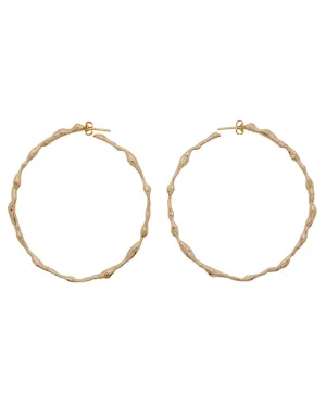 Seaweed Bronze Hoop Earrings
