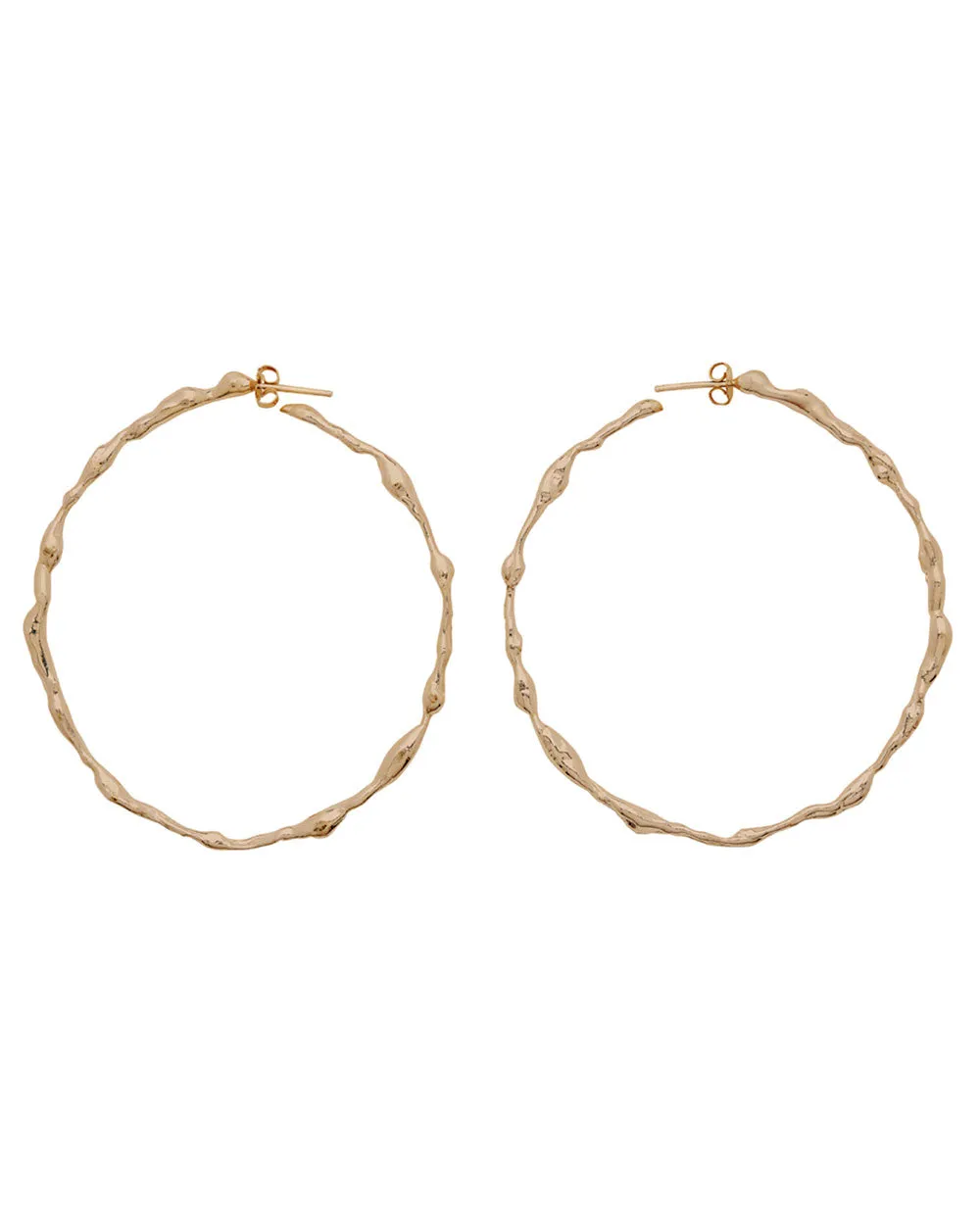 Seaweed Bronze Hoop Earrings