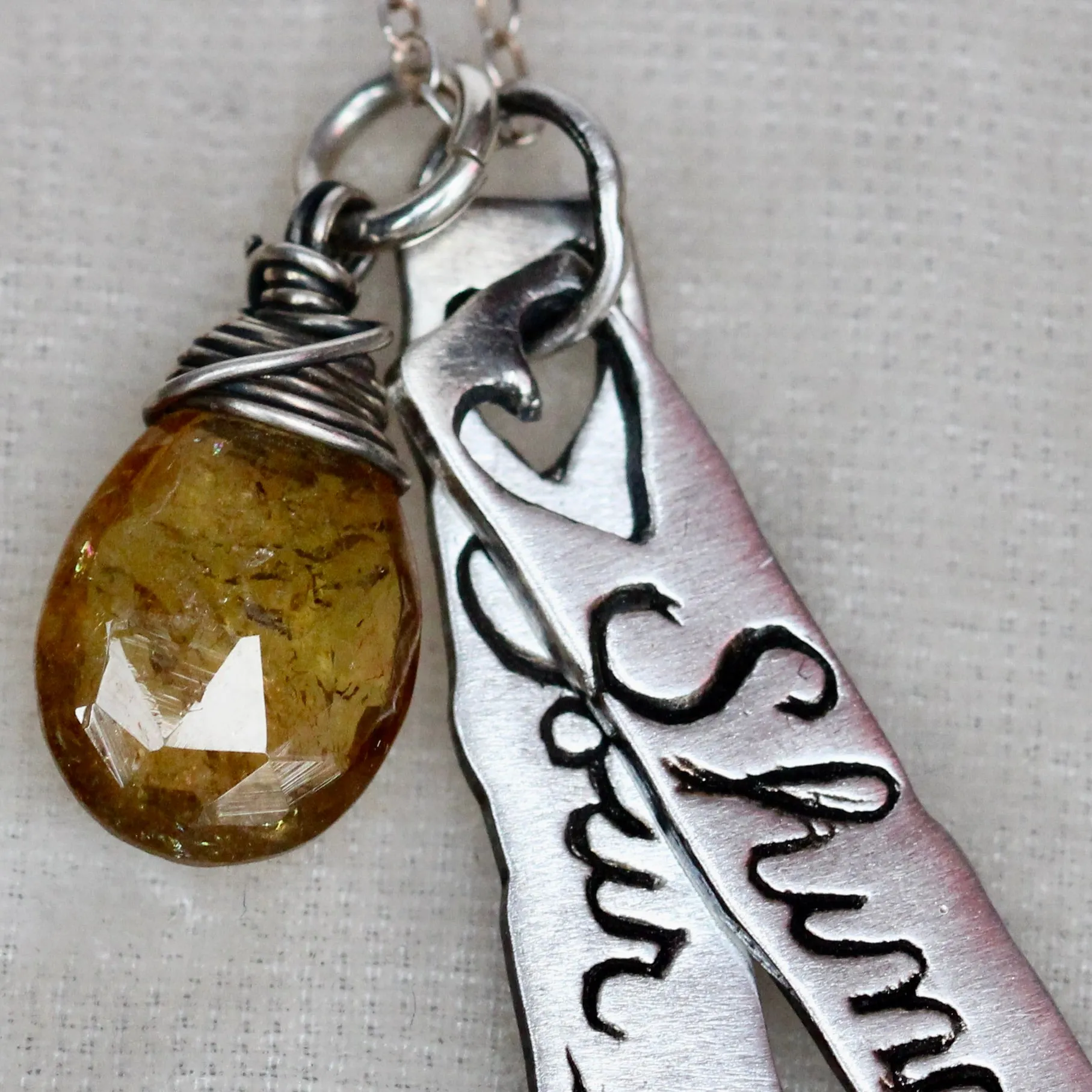 Shine Your Light Sterling silver and ruby necklace