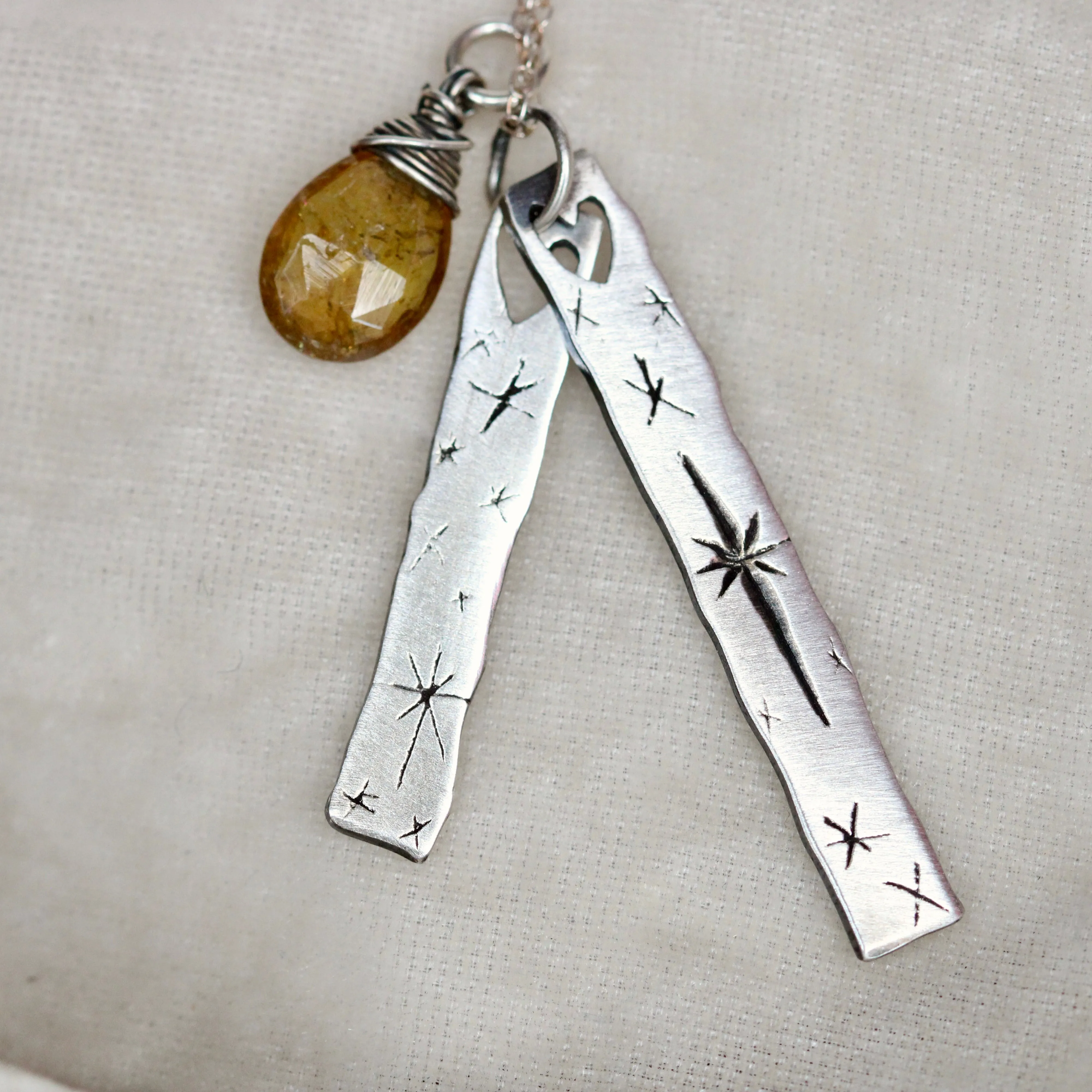 Shine Your Light Sterling silver and ruby necklace