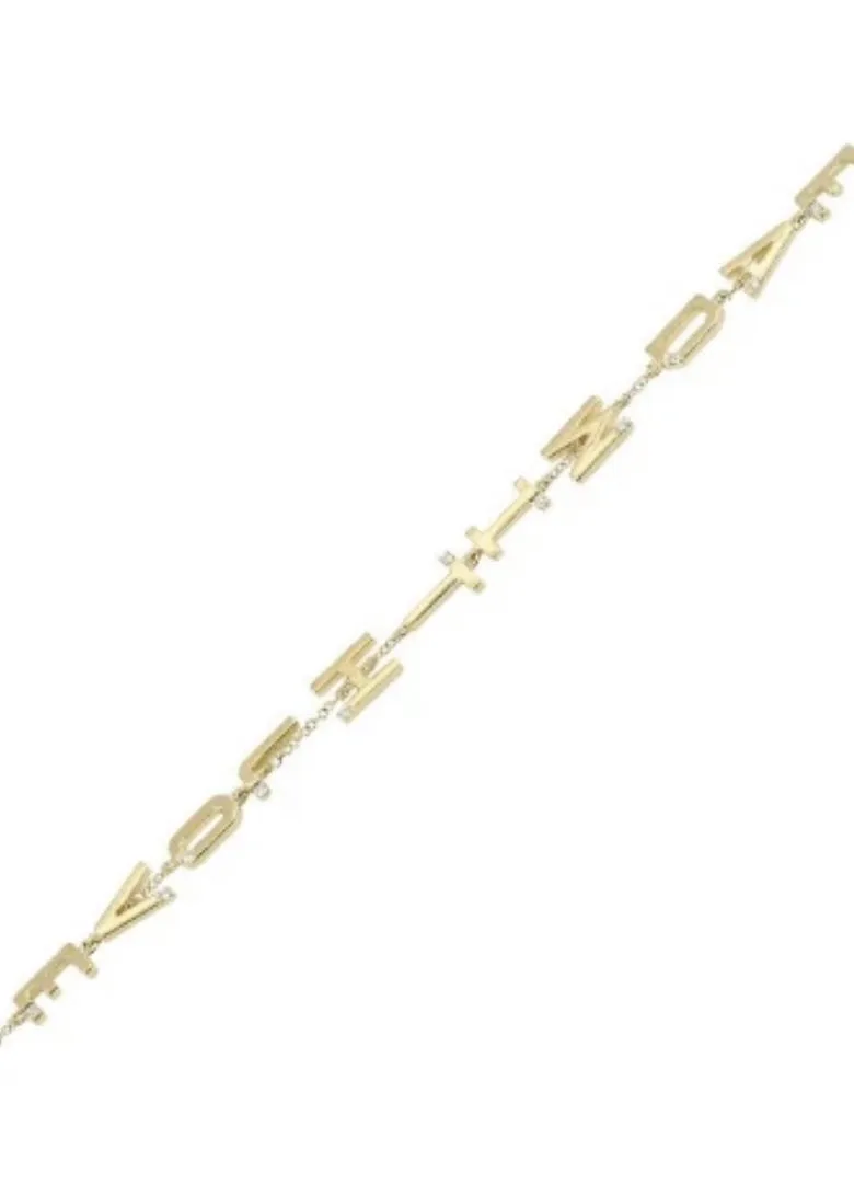 Sideways Mini Initials Anklet