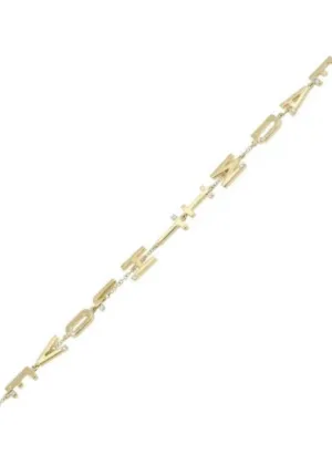 Sideways Mini Initials Anklet