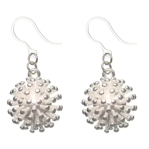 Silver Dandelion Dangles Hypoallergenic Earrings for Sensitive Ears Made with Plastic Posts