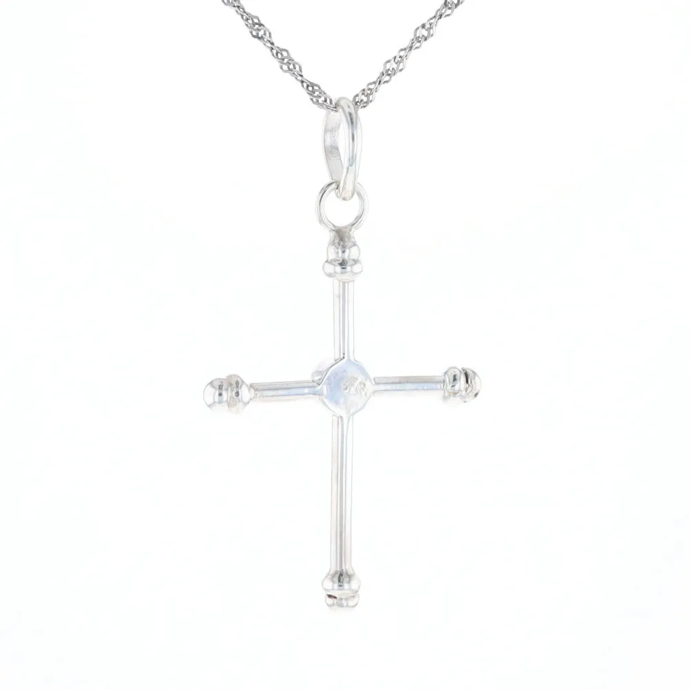 Silver Peridot Cross