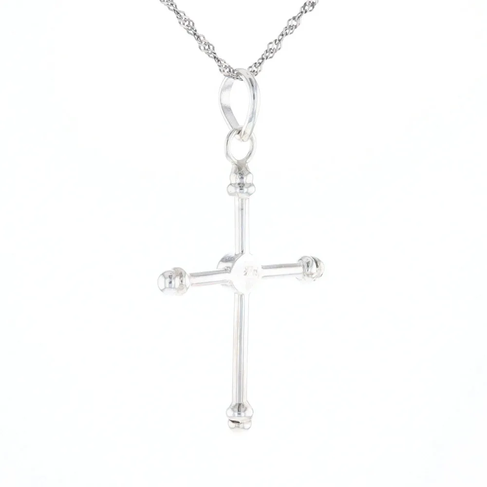 Silver Peridot Cross