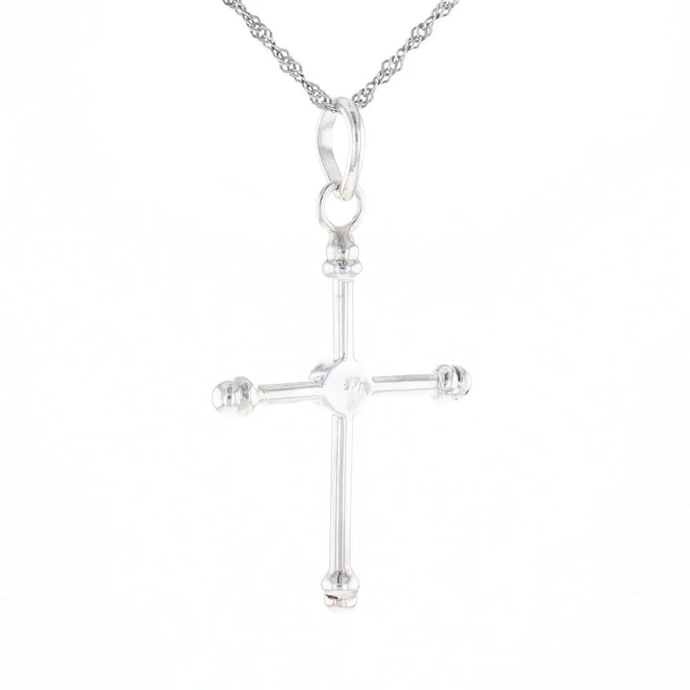 Silver Peridot Cross