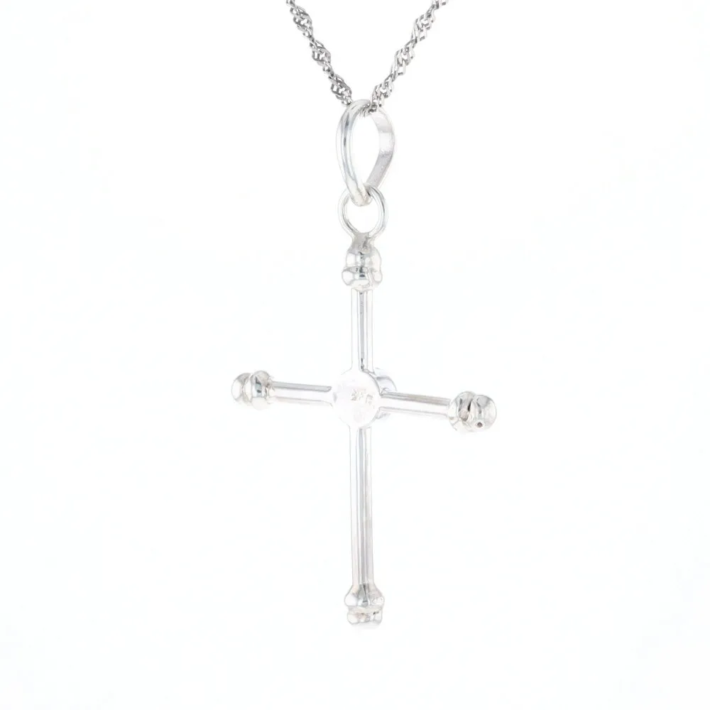 Silver Peridot Cross