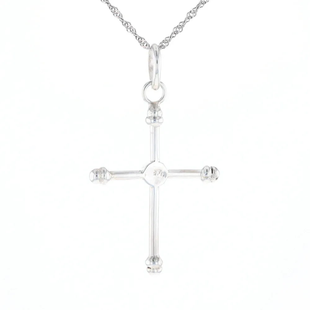 Silver Peridot Cross