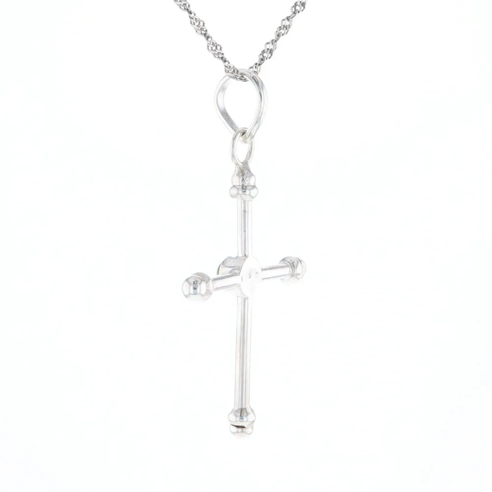 Silver Peridot Cross