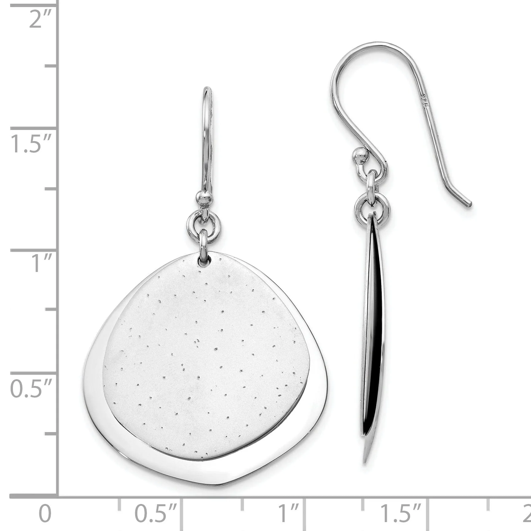 Silver Rhodium Radiant Essence Polish Earrings