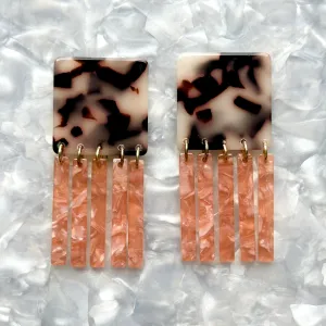 Square Fringe Earrings in Let's Behave