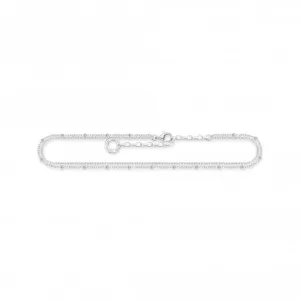 Sterling Silver Double Strand Anklet AK0030-001-21