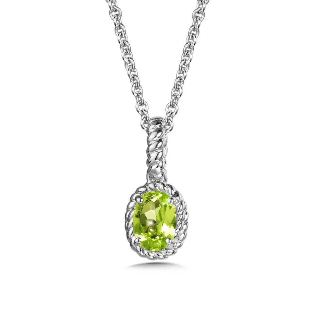 STERLING SILVER PERIDOT PENDANT