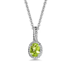 STERLING SILVER PERIDOT PENDANT