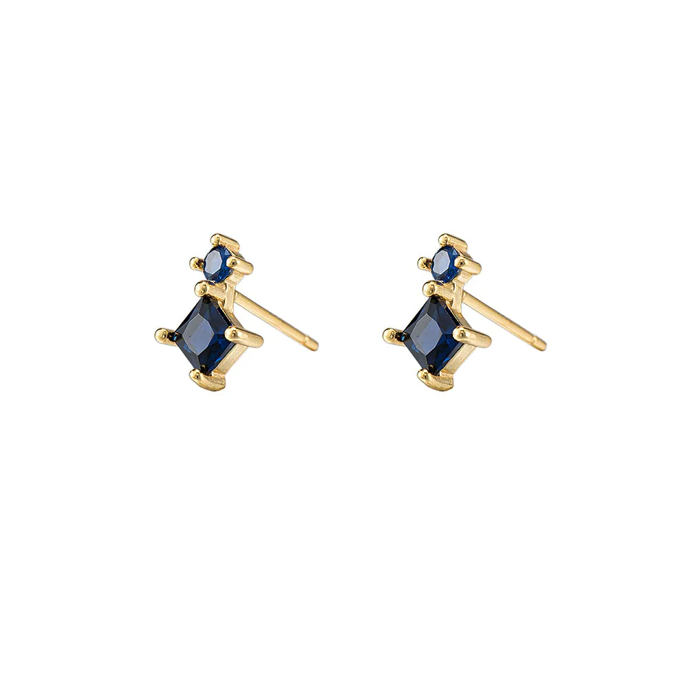 Sterling Silver Sapphire Stud Earrings