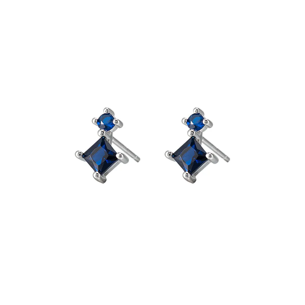 Sterling Silver Sapphire Stud Earrings