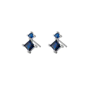 Sterling Silver Sapphire Stud Earrings