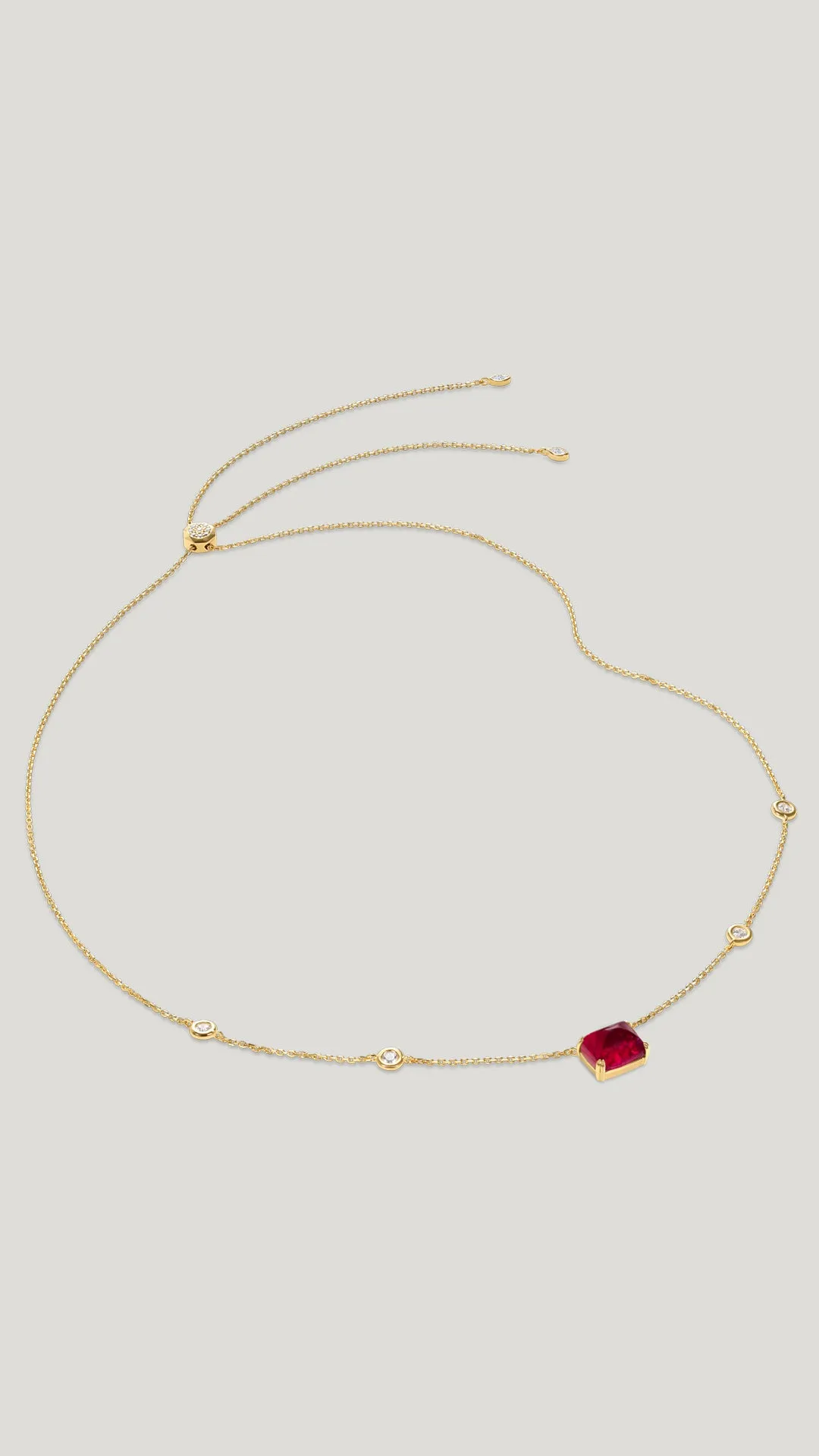 Sugarloaf Necklace Ruby Gold Vermeil