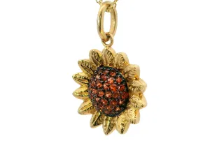 Sunflower Gemstone Necklace