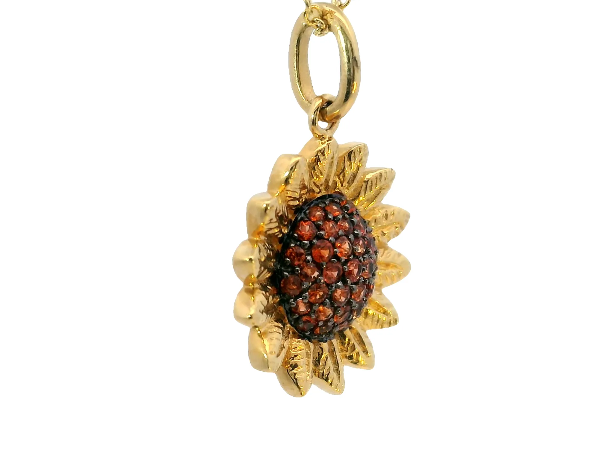 Sunflower Gemstone Necklace