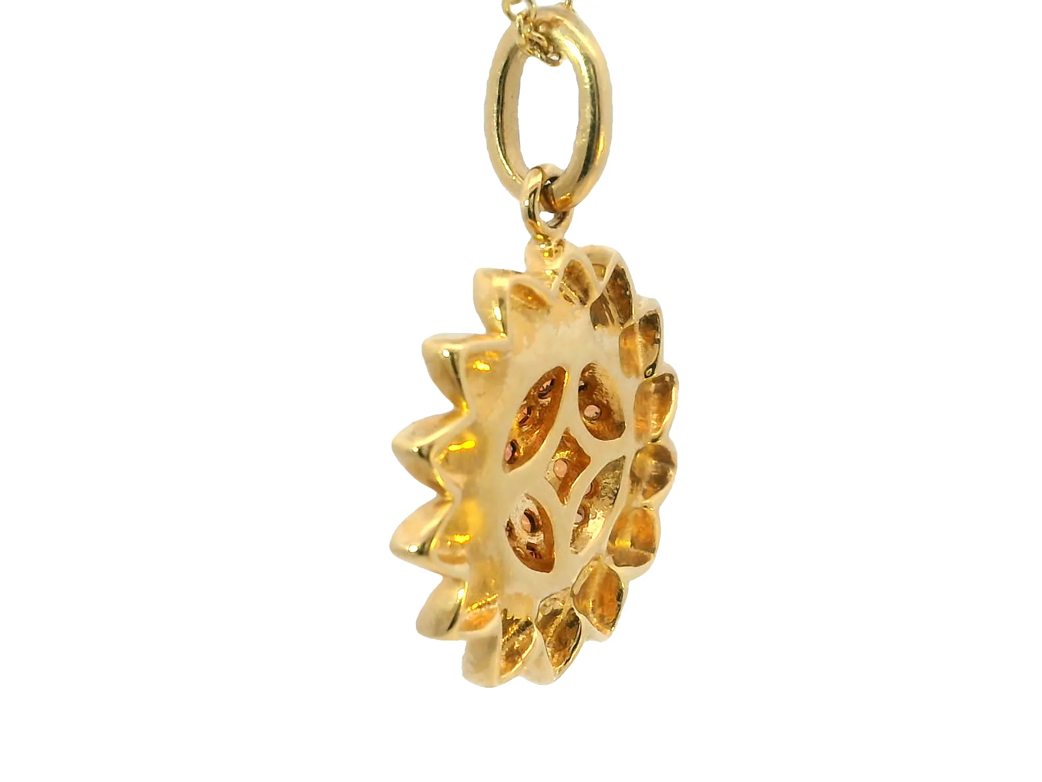 Sunflower Gemstone Necklace