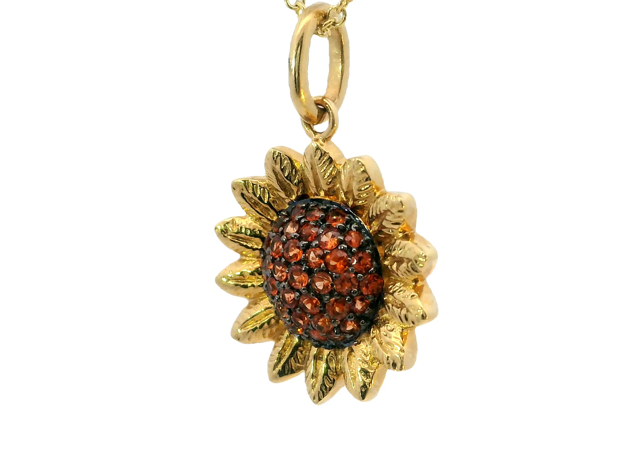 Sunflower Gemstone Necklace