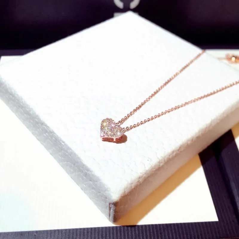 Sweet and Simple Mini Sparkling Heart Necklace
