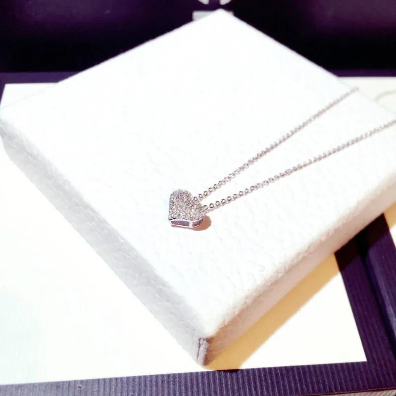 Sweet and Simple Mini Sparkling Heart Necklace