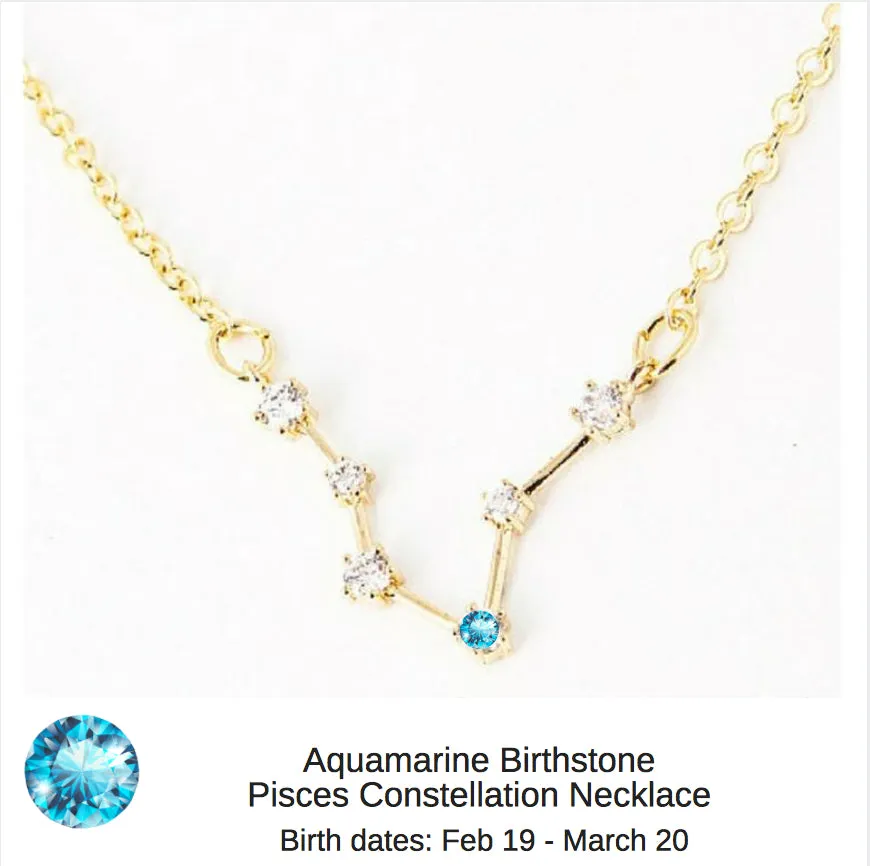 Taurus Constellation Zodiac Necklace with Emerald Birthstone - "Star Candy"