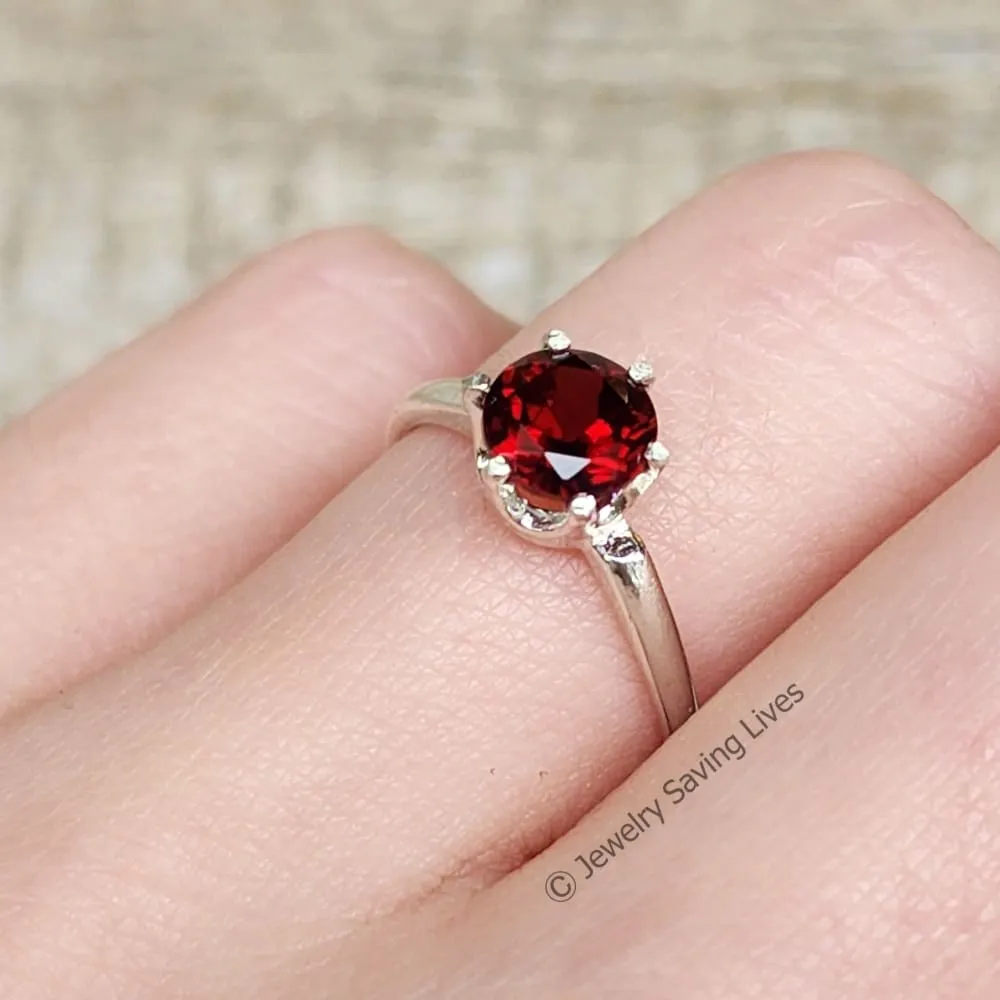 The Juliet- Natural Garnet