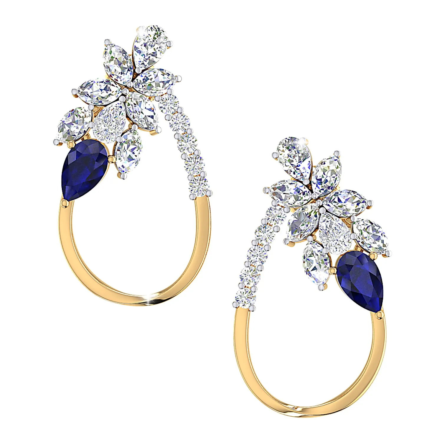 THE WHISPERING WOODS SAPPHIRE STUDS