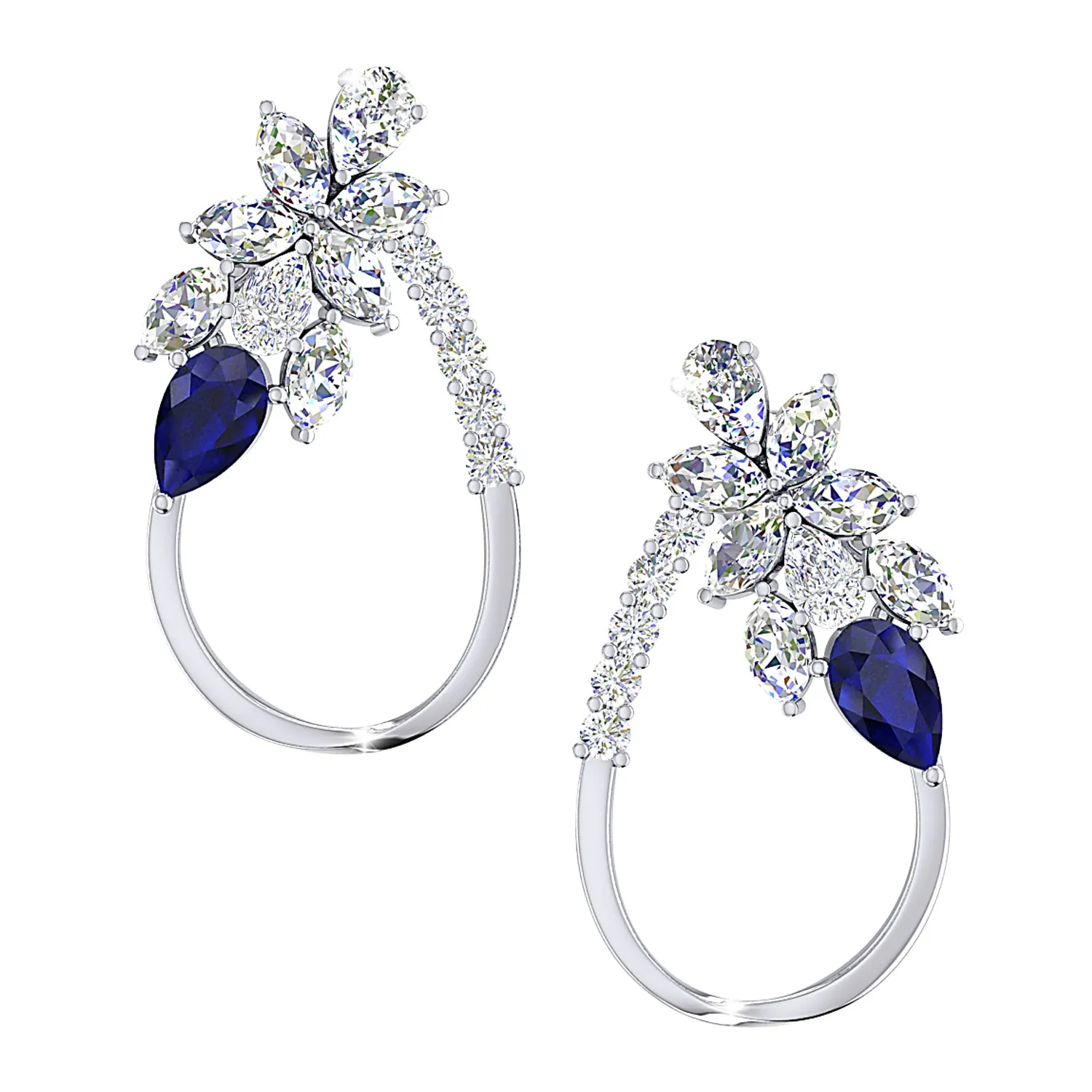 THE WHISPERING WOODS SAPPHIRE STUDS