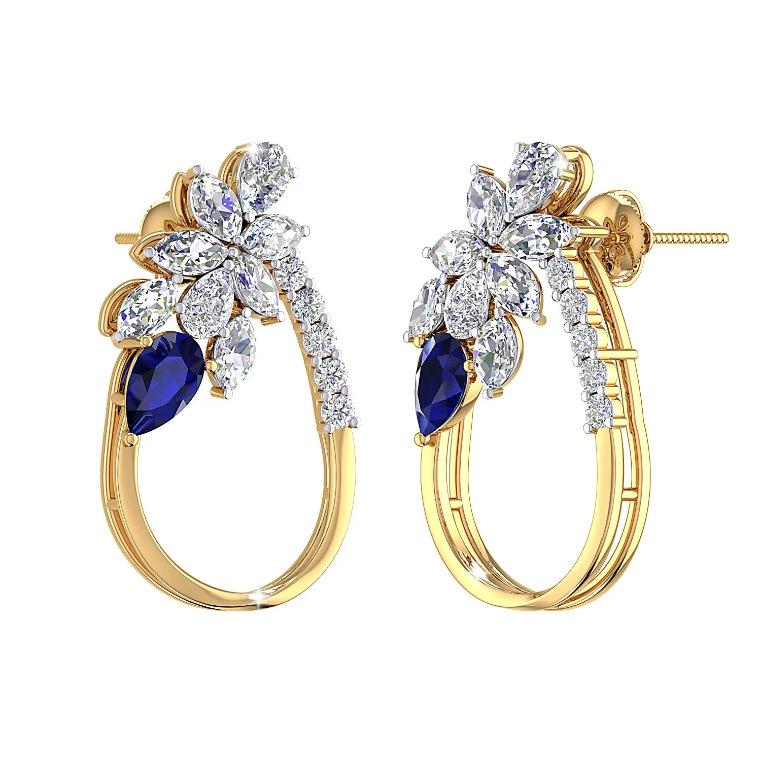 THE WHISPERING WOODS SAPPHIRE STUDS