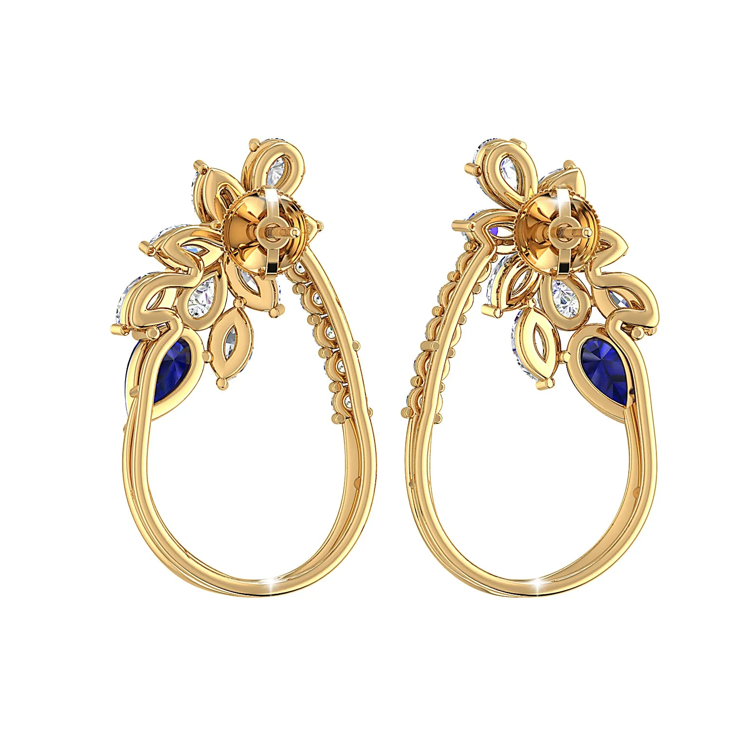 THE WHISPERING WOODS SAPPHIRE STUDS