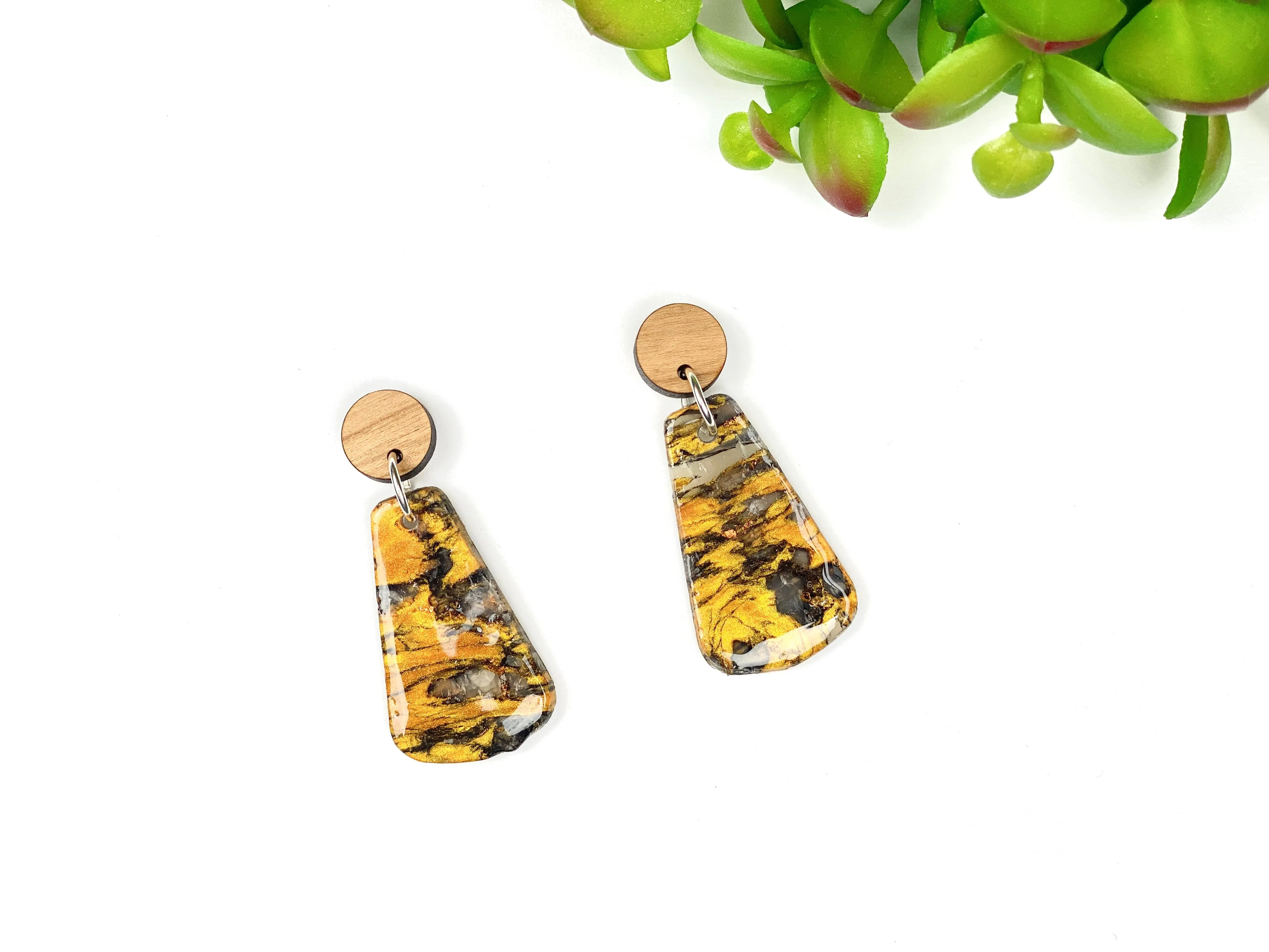 Tiger Eye Dangle Earrings
