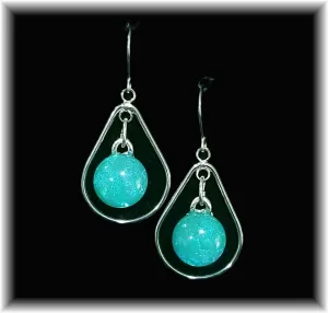 Turquoise Hoop Dot Earring