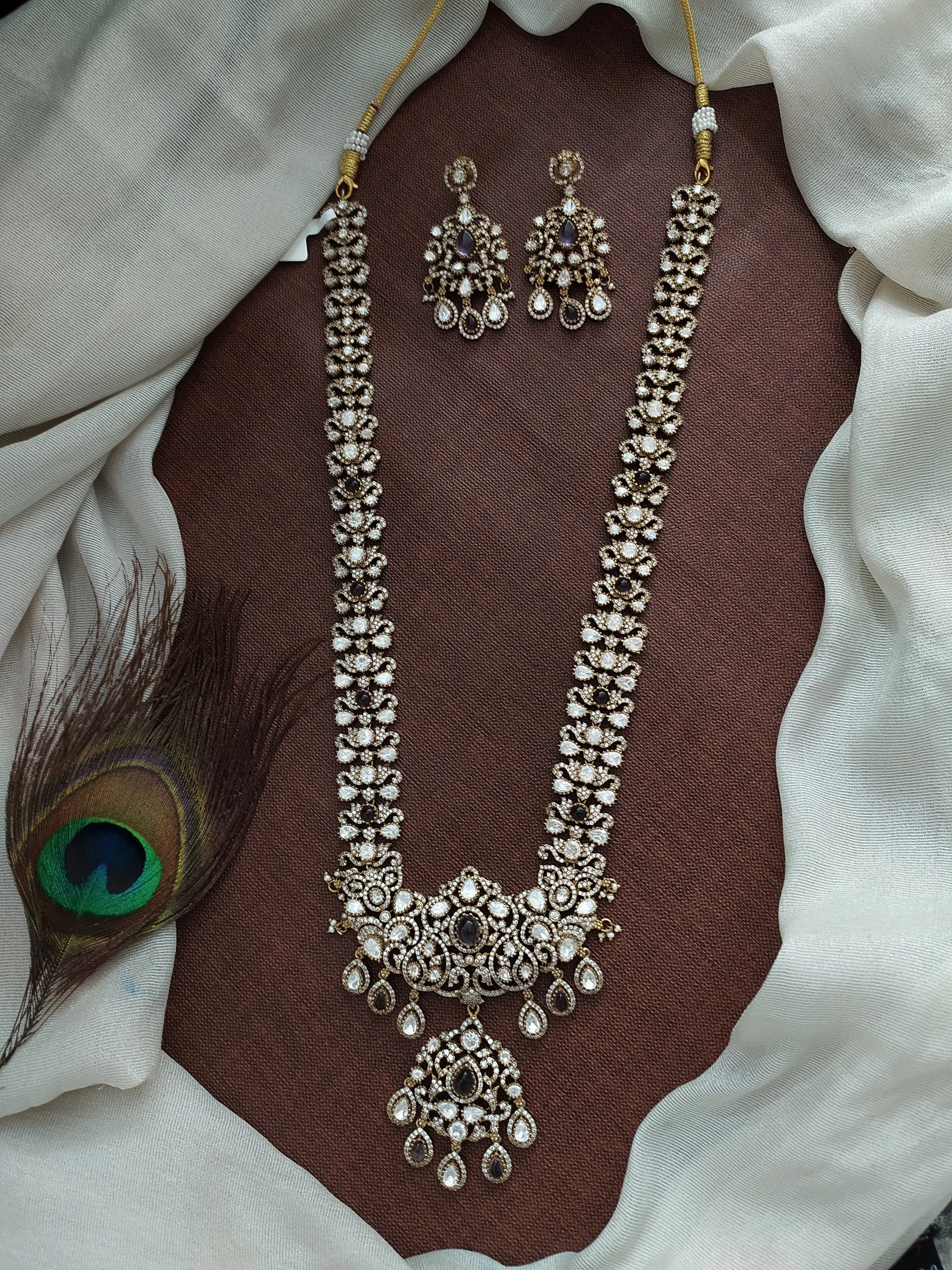 Victorian Long Haram Set with Moissanite Stones