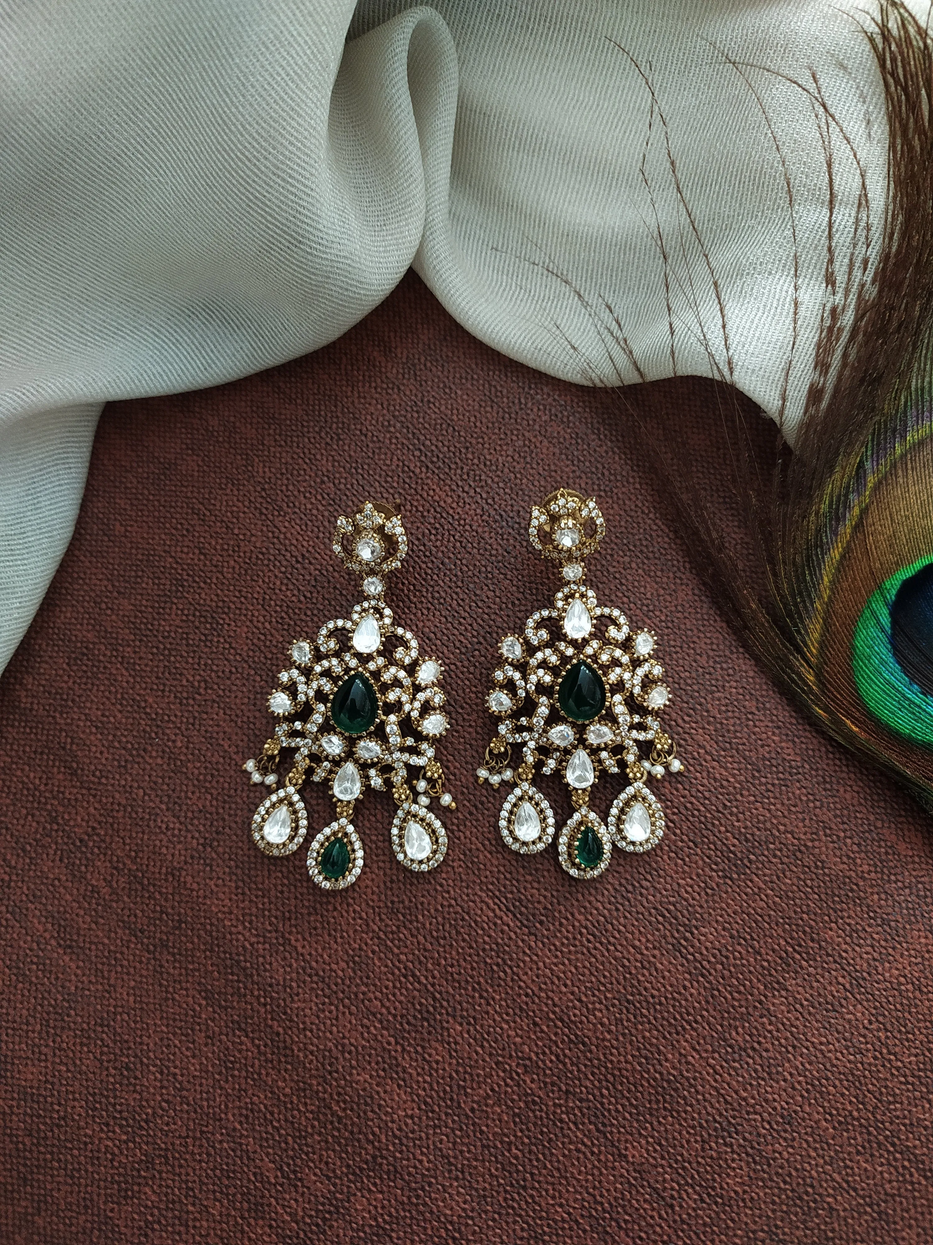 Victorian Long Haram Set with Moissanite Stones