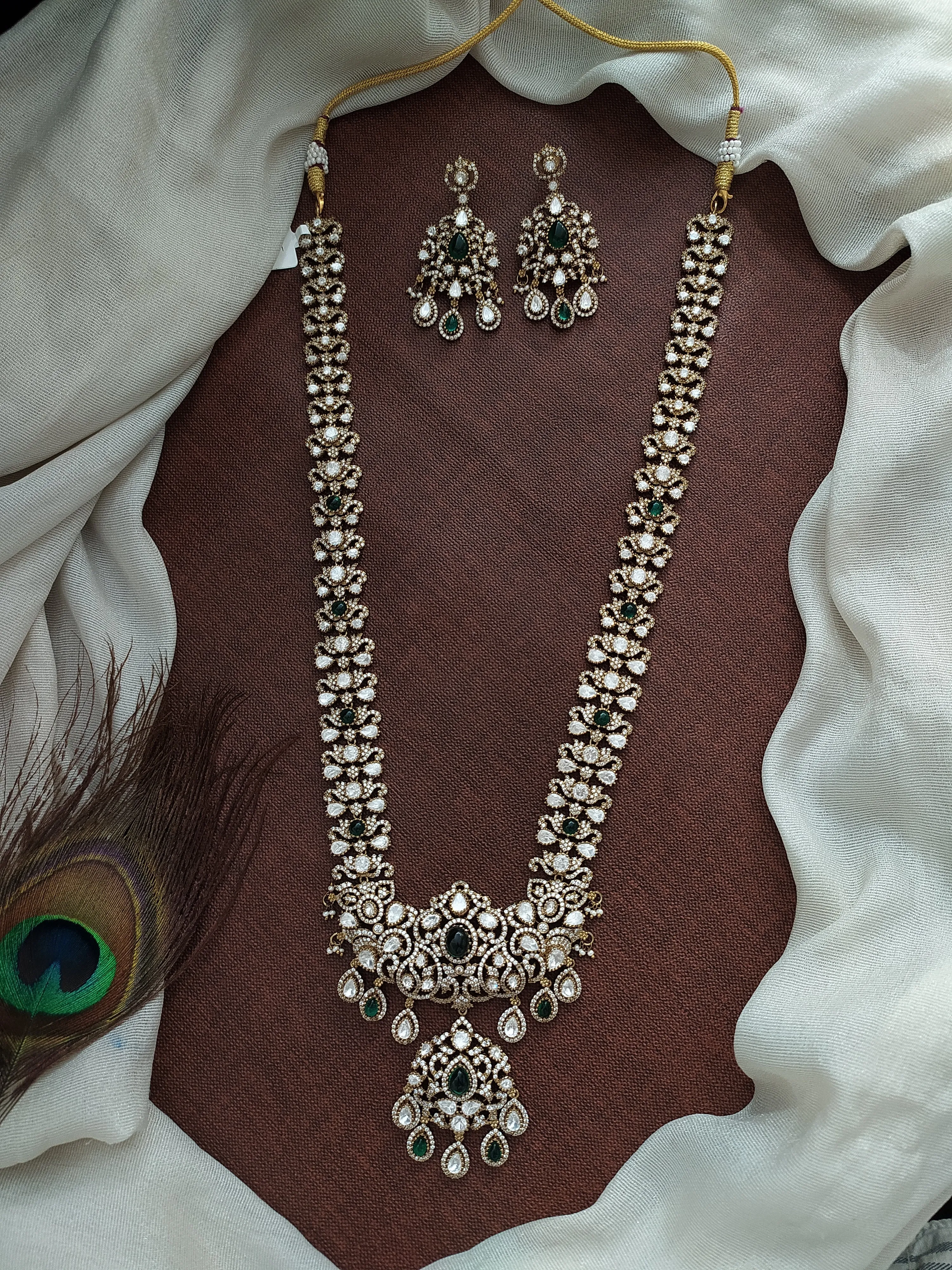 Victorian Long Haram Set with Moissanite Stones