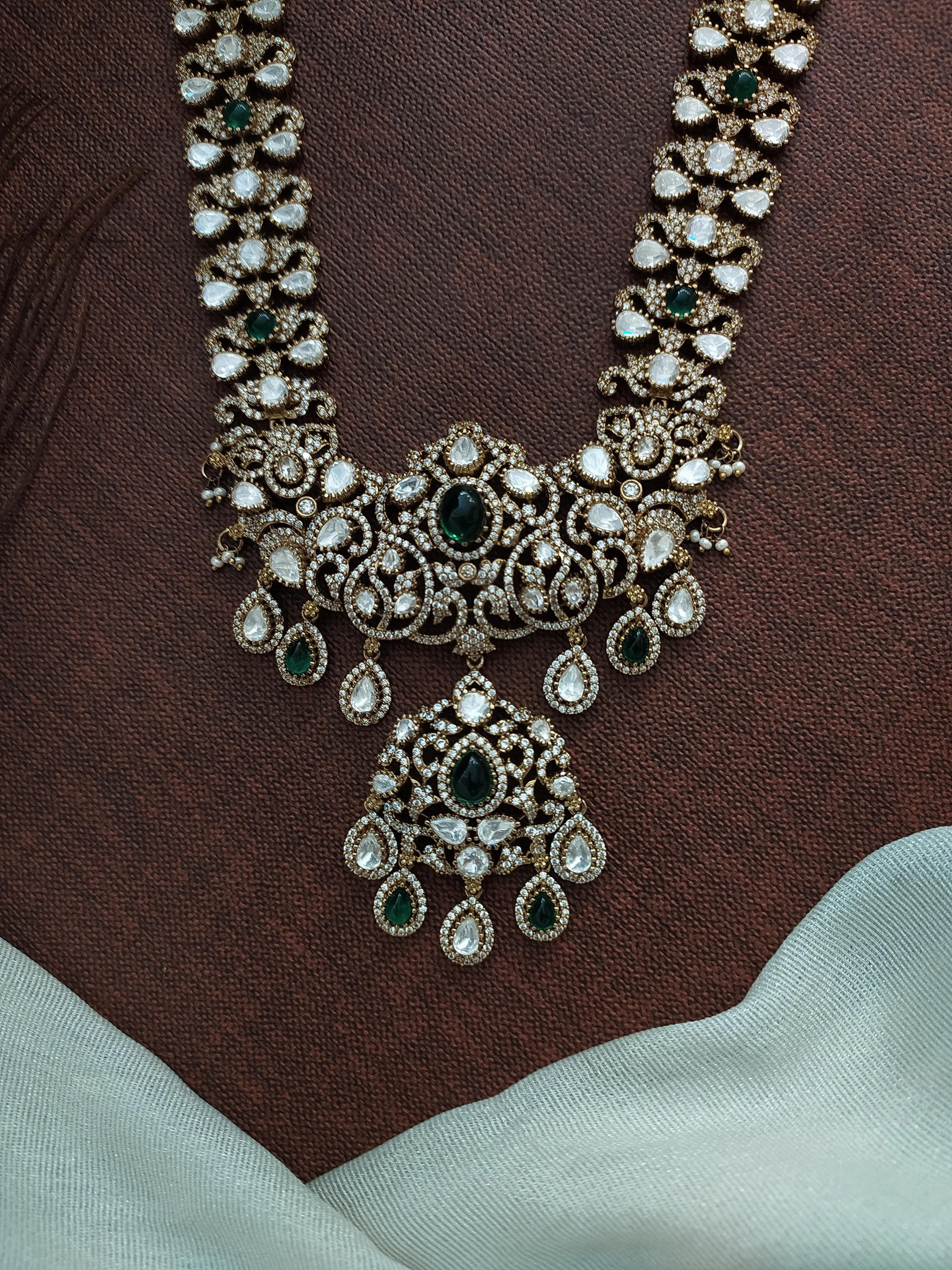 Victorian Long Haram Set with Moissanite Stones