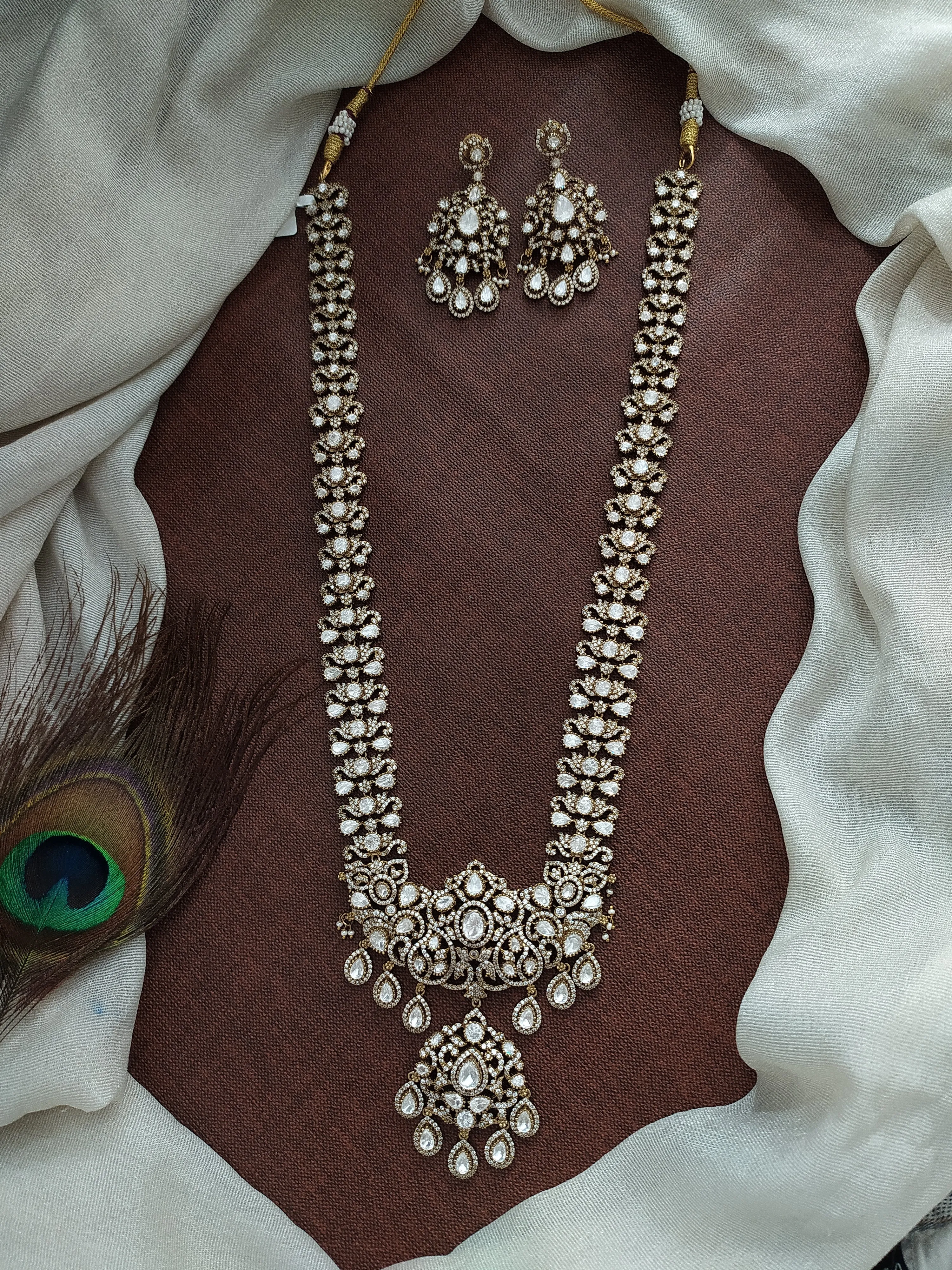 Victorian Long Haram Set with Moissanite Stones