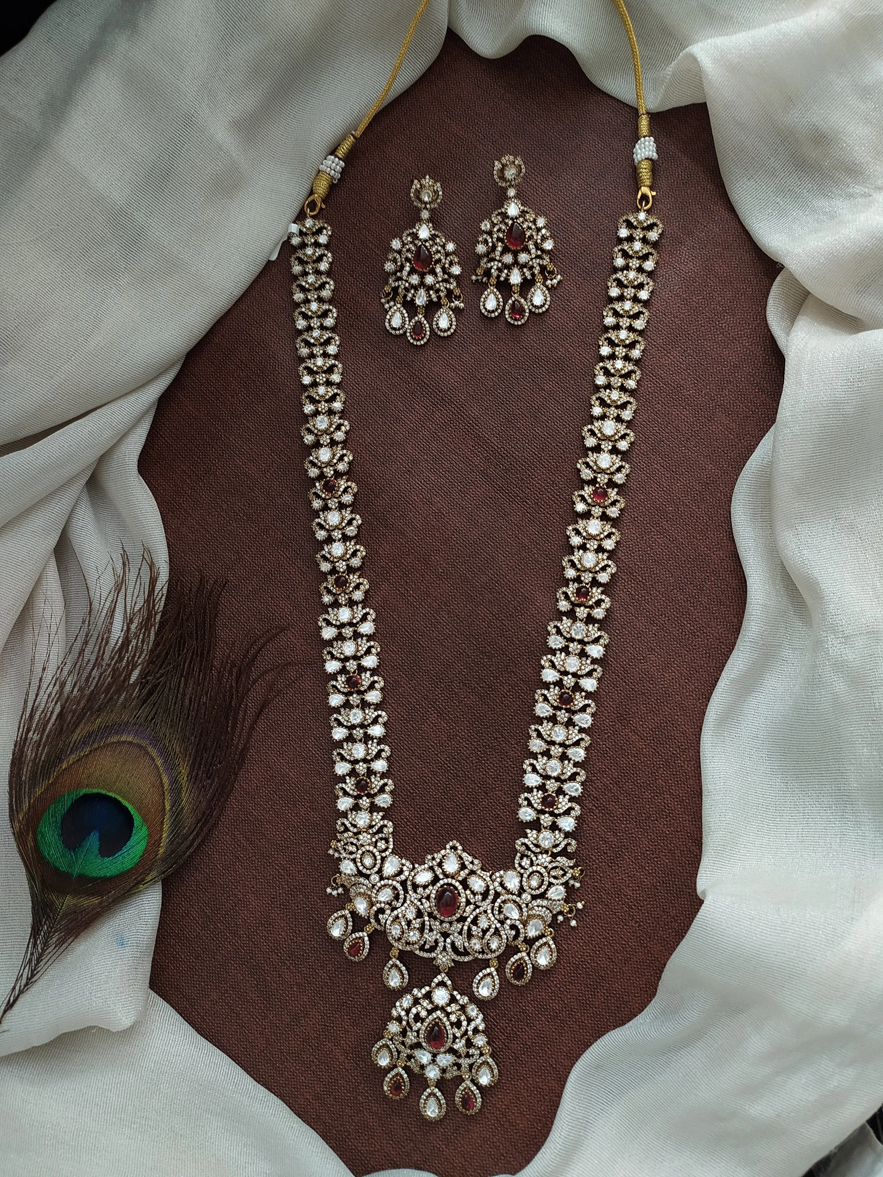 Victorian Long Haram Set with Moissanite Stones